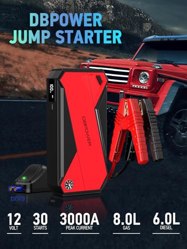 Peak 3000A 18000mAh Portable Car Jump Starter (Black/Red)