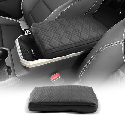 for 2025 2026 2027 GMC Terrain Center Console Cover Armrest Box Cover Terrain (GMC Terrain 2025+ Thickened Black Leather Square)