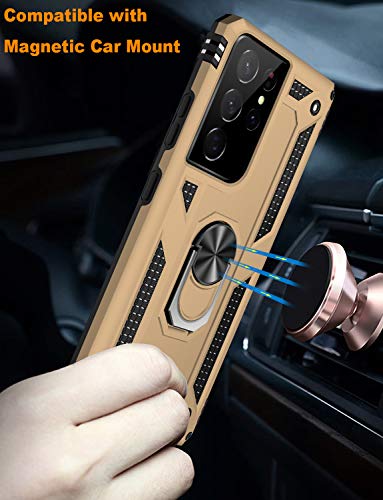 for Galaxy S21 Ultra Case (Galaxy S21 Ultra (Large 6.8") / Gold)