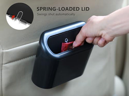 Mini Car Trash Can with Lid (Black)