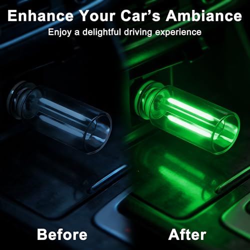 2 Packs USB Light for Car (2pcs(green))