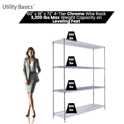 NSF Commercial 4 (60"18"x72" 4-Tier / Chrome)