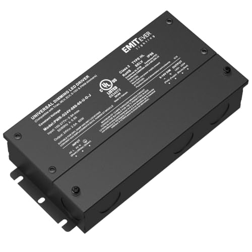 60W 24V 5-in-1 Dimmable LED Driver,AC 110-277V to DC Power Supply (24V 60W)