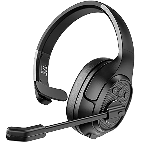 Noise Cancelling Trucker Bluetooth Headset with Microphone for Trucker (Trucker Headset with ENC Mic)
