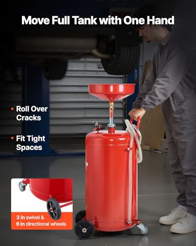 25 Gallon Waste Oil Drain Tank (20.9 x 17.1 x 68.1 in)