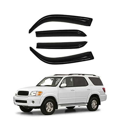 Outside Rain Guards Compatible with Toyota Sequoia 01 (for Sequoia 2001-2007)