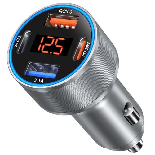 Car Charger USB C (1-Pack / Gray)