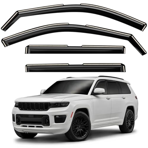 Window Deflectors Smoke Tinted in (For Grand Cherokee L 21-26)