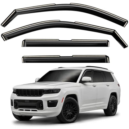 Window Deflectors Smoke Tinted in (For Grand Cherokee L 21-26)