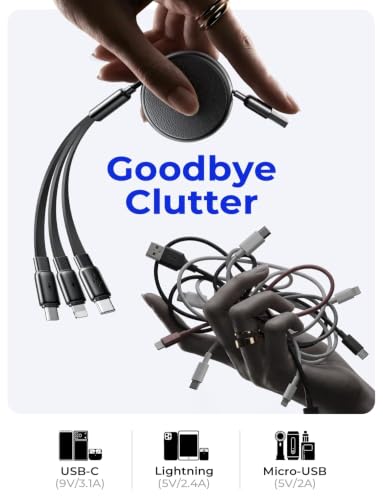 Multi Charging Cable (Black / 3.7FT)