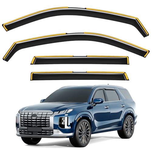 in Channel Window Visors Rain Guards for Hyundai Palisade 2020 (Fit for 2020-2025 Hyundai Palisade)