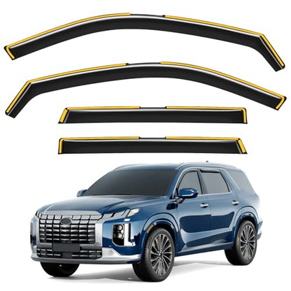 in Channel Window Visors Rain Guards for Hyundai Palisade 2020 (Fit for 2020-2025 Hyundai Palisade)