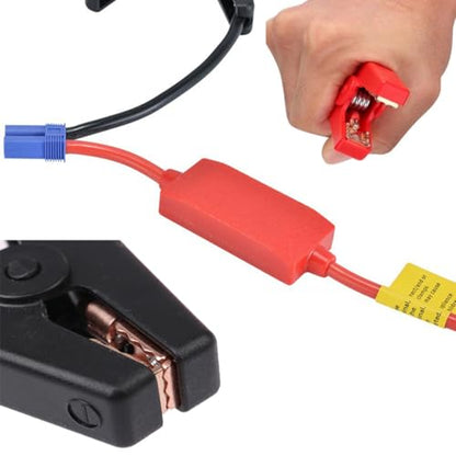 EC5 Jump Starter Cable with Battery Clamps for 12V Emergency Portable 10AWG Car Jump Start Battery Booster Cable Replacement Alligator Clips (EC5-Anti reverse charging)