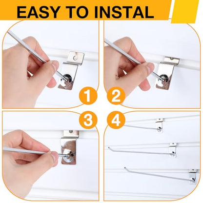 100 Pack Heavy Duty Slatwall Hooks Metal for Garage (11.8 inch)