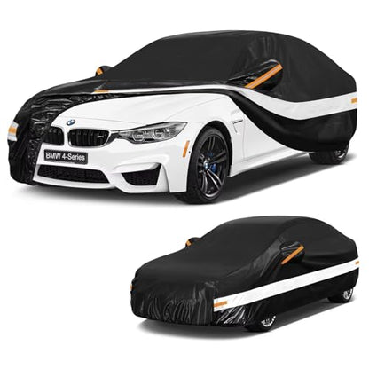 10 Layers Car Cover Custom Fit for BMW 4Series (Black Gray / Custom Fit for BMW 4-Series)