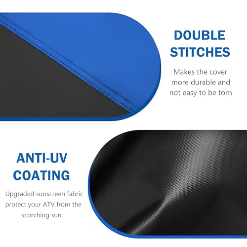 ATV Cover Waterproof Heavy Duty Universal Quad Cover Outdoor Storage Cover 4 Wheeler UV Protection for Polaris Yamaha Honda Suzuki Kawasaki (Black / A1-78.7''L x 37.4''W x 41.7''H)