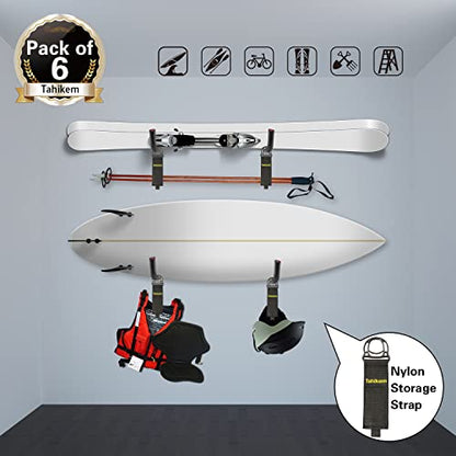 6 Pack Garage Hooks Heavy Duty (7 Inch- 6 Set)