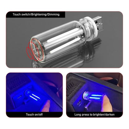 2 PCS USB LED Car Interior Lights (red)