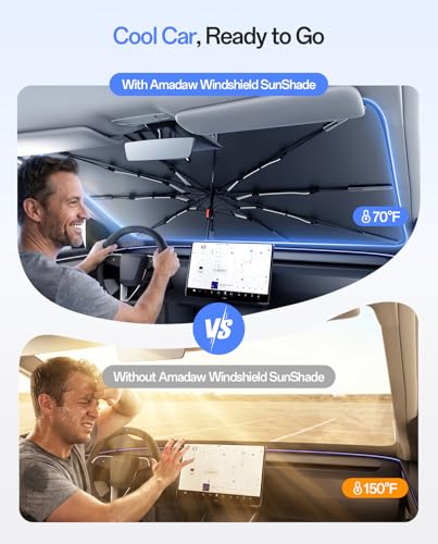 Car Windshield Sun Shade Umbrella for Model Y 2020~2026 (For Tesla / For Model Y 2020~2026)