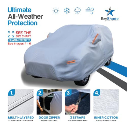 SUV Car Cover Waterproof All Weather. See Size (Reflective / S5 - see Vehicle Size Chart)