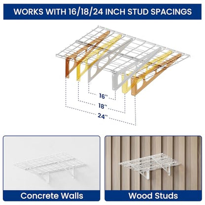 2 Pack Garage Shelving with Hooks
