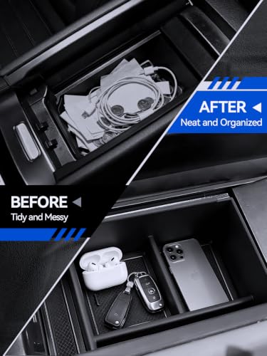 for GLC 300 Center Console Organizer 2023 2024 2025 2026 Mercedes GLC Class X254 Coupe & SUV Accessories Armrest Tray Middle Storage Box Insert Container Durable ABS Plastic (for 2023-2026 Mercedes GLC300)
