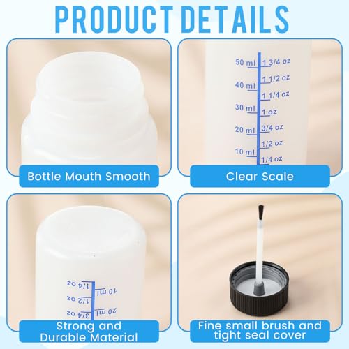 Touch up Paint Bottle with Brush Mixing Ball (Black, Blue)