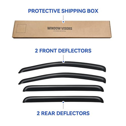 Window Visors Rain Guards for 2004 (2004-2009 Dodge Durango)