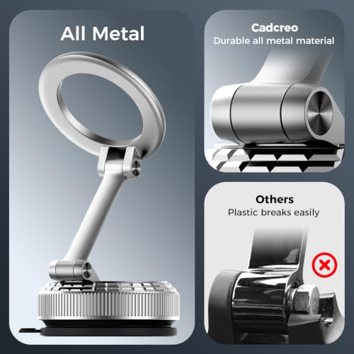 Metal Magnetic Car Phone Holder for Magsafe Phone (Silver)