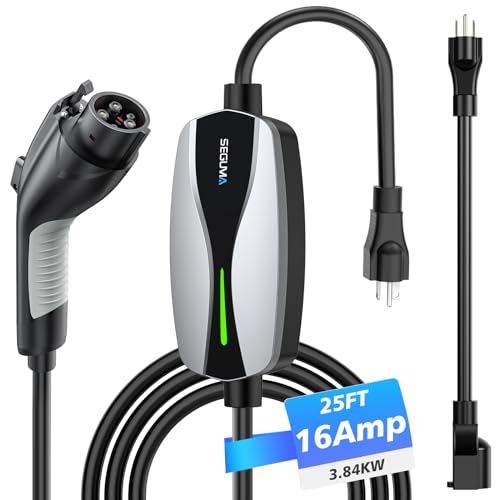 Level 1 2 EV Charger 16Amp Electric Car Charger for J1772 BEVs (Silver / 16A EV Charger)