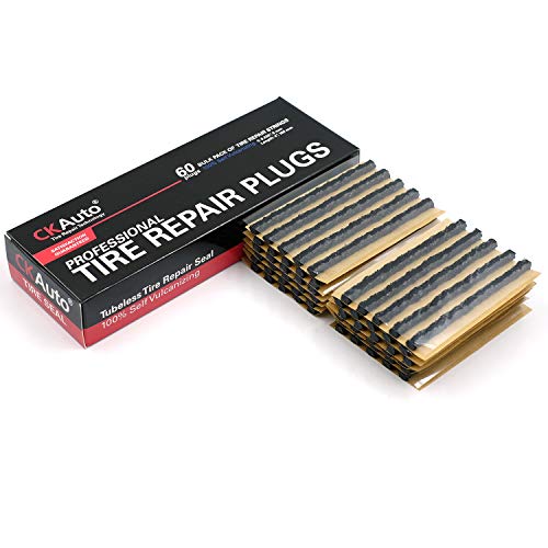 60 pcs 4" Black Tire Repair Strings Tire Repair Plugs (Black / 4" x φ0.236" 60pcs)