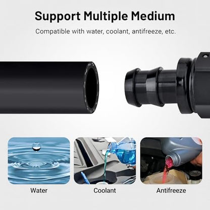 1" Heater Hose Coolant Radiator Straight 60PSI SAE 20R3 15FT Black (1 15FT)