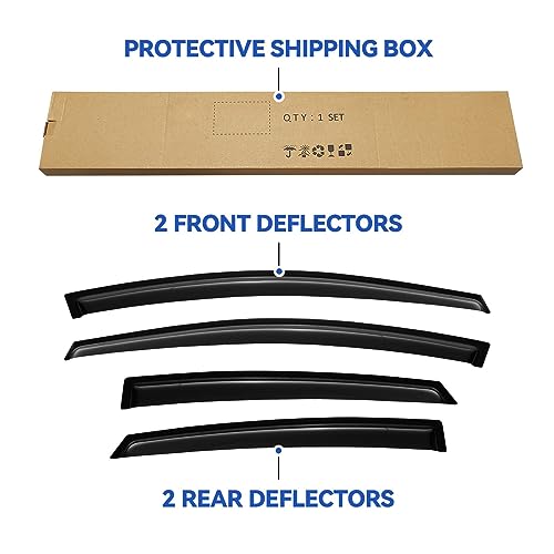 Window Visors Rain Guards for 2012 (2012-2018 Ford Focus)