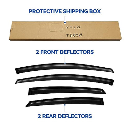 Window Visors Rain Guards for 2012 (2012-2018 Ford Focus)