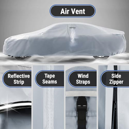 Car Cover All Weather for 1980 (90. Rolls-Royce Silver Spur 1980-1988 / Sky Gray)