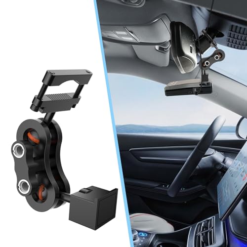 Radar Detector Rearview Mirror Rod Mount and Radar Power Cord Hardwired Kit (For Radar Base With EZ Magnet Connection)