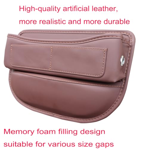 Seat Gap Organizer Car Seat Console Organizer Front Seat Side Storage Bag Center Console Side Pocket Car Seat Crevice Storage Seat Gap Filler Between Seat Storage Pouch (brown)