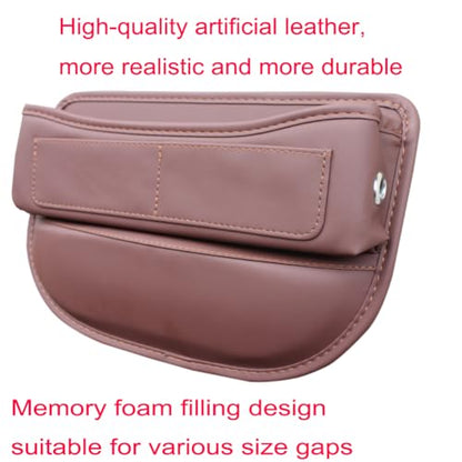 Seat Gap Organizer Car Seat Console Organizer Front Seat Side Storage Bag Center Console Side Pocket Car Seat Crevice Storage Seat Gap Filler Between Seat Storage Pouch (brown)