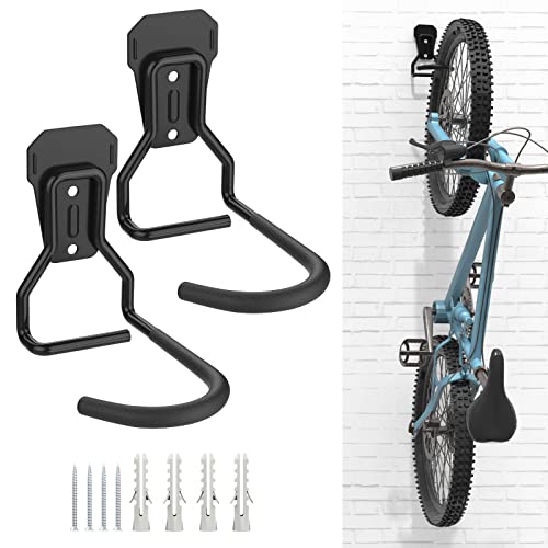 Bike Wall Mount with Fixed Hook (2 Pack / Type L)