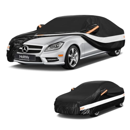 10 Layers Sedan Car Cover Custom Fit Mercedes (Black Gray / Custom Fit for Mercedes-Benz CLS)