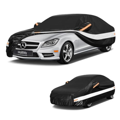 10 Layers Sedan Car Cover Custom Fit Mercedes (Black Gray / Custom Fit for Mercedes-Benz CLS)
