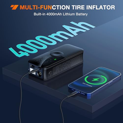Rechargeable Cordless Tire Inflator 150PSI Auto Shutoff (Cordless Tire Inflator 150psi)