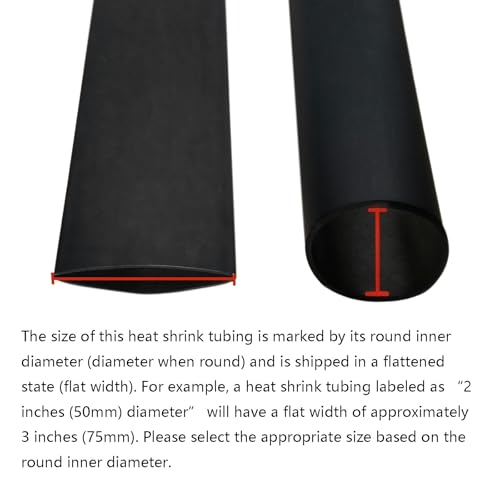 3 1 Marine Grade Dual Wall Heat Shrink Tubing Roll 1 (1-1/4 inches(30 mm) / 10 Feet)