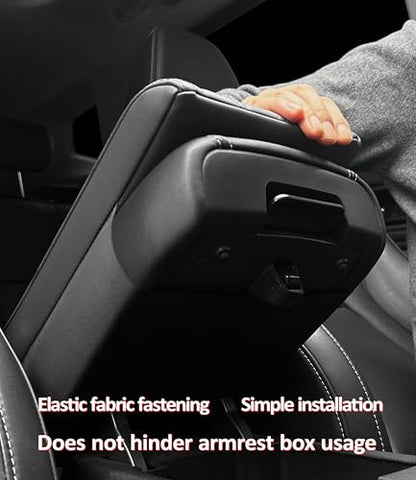 Car Center Console Armrest Cover PU Leather (sizeB 14 x 8 x 1.8 inch(midsize cars and SUVs))