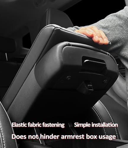 Truck Center Console Armrest Cover PU Leather (sizeD 15 x 13.4 x 1.8 inch(large trucks/SUVs))