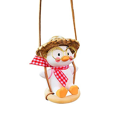 Pink Car Accessories Swinging Duck Hanging Ornament (B)