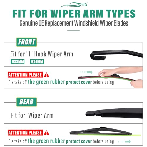 Windshield Wiper Blades Replacement for Nissan Juke 2011 (22"/14"/12")