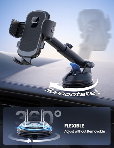 Car Phone Holder Dashboard Vent Windshield 70 LBS Suction 3 (Black)