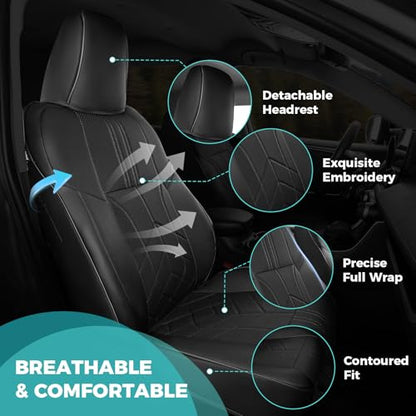 for Toyota RAV4 Seat Covers 2013 2014 2015 2016 2017 2018 RAV 4 XLE SE Limited Platinum Adventure (Black / 2013-2018 Limited/XLE/SE/Platinum/Adventure)