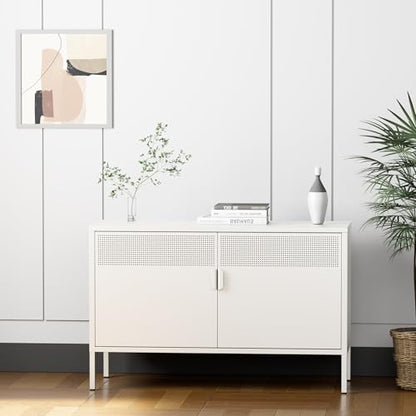 2 Door Storage Sideboard (White / 25''H)